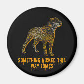 Rottweiler Dog Silhouette Fun Halloween Magnet (Voorkant)