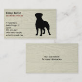 Rottweiler Dog Silhouette Rustic Style Rottie Dog Visitekaartje (Voorkant / Achterkant)