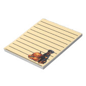 Rottweiler Dog Sitting beroemd gemaakt door Hallow Notitieblok (Linkerzijde)