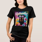 Rottweiler Dog Tri-Blend Shirt (Voorkant)