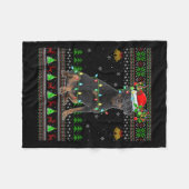 Rottweiler Dog Ugly Christmas Sweaters Holiday San Fleece Deken (Voorkant (Horizontaal))