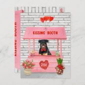 Rottweiler Dog Valentijnsdag Kissing Booth Briefkaart (Voorkant / Achterkant)