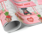 Rottweiler Dog Valentijnsdag Kissing Booth Cadeaupapier (Rol Hoek)