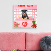 Rottweiler Dog Valentijnsdag Kissing Booth Canvas Afdruk (Insitu (Woonkamer))