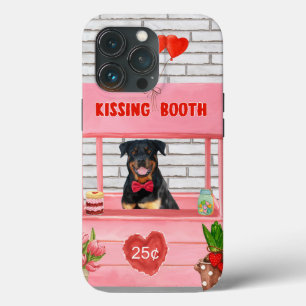 Rottweiler Dog Valentijnsdag Kissing Booth Case-Mate iPhone Case
