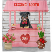 Rottweiler Dog Valentijnsdag Kissing Booth Douchegordijn (Voorkant)