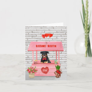 Rottweiler Dog Valentijnsdag Kissing Booth Kaart