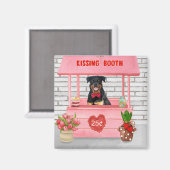 Rottweiler Dog Valentijnsdag Kissing Booth Magneet (Voorkant / Achterkant)