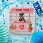 Rottweiler Dog Valentijnsdag Kissing Booth Papieren Bordje (Feest)