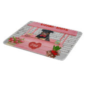 Rottweiler Dog Valentijnsdag Kissing Booth Snijplank (Hoek)