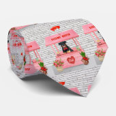 Rottweiler Dog Valentijnsdag Kissing Booth Stropdas (Opgerold)