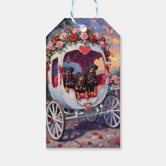 Rottweiler Dog Valentine's Day Cadeaulabel (Voorkant)