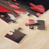 Rottweiler Dog Valentine's Day Heart Collar Art Legpuzzel (Zijkant)