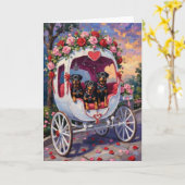 Rottweiler Dog Valentine's Day Kaart (Gele Bloem)