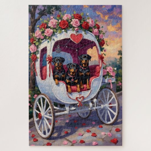 Rottweiler Dog Valentine's Day Legpuzzel (Verticaal)