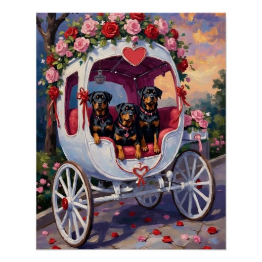 Rottweiler Dog Valentine's Day Perfect Poster (Voorkant)