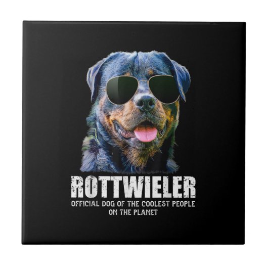 Rottweiler Dog van de koelste mensen op de planeet Tegeltje (Voorkant)