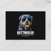 Rottweiler Dog van de koelste mensen op de planeet Visitekaartje (Voorkant)