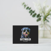 Rottweiler Dog van de koelste mensen op de planeet Visitekaartje (Staand voorkant)
