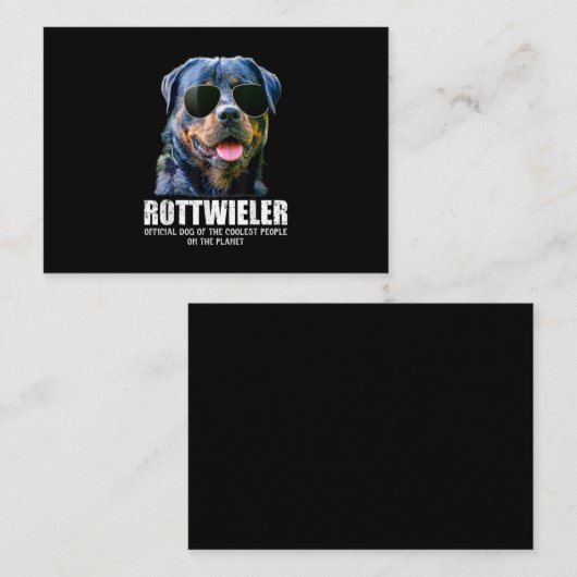 Rottweiler Dog van de koelste mensen op de planeet Visitekaartje (Voorkant / Achterkant)