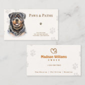 Rottweiler Dog Walker Pet Sitting Visitekaartje (Voorkant / Achterkant)