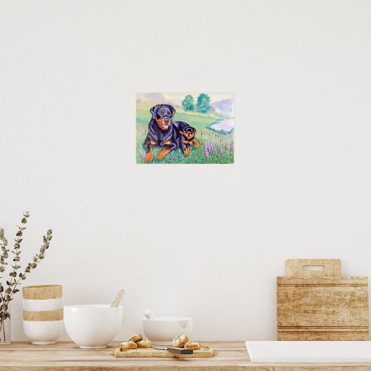 Rottweiler Dog Wall Poster Print (Keuken)