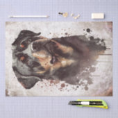 Rottweiler Dog Waterverf Tissuepapier (Craft)