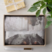 Rottweiler Dog Waterverf Tissuepapier (Geschenk)