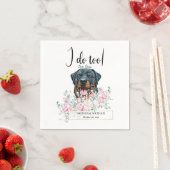 Rottweiler Dog Wedding Cocktail Napkins Servet (Insitu)