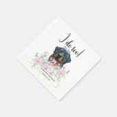 Rottweiler Dog Wedding Cocktail Napkins Servet (Hoek)