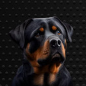 Rottweiler Donkergrijs Golfheadcover
