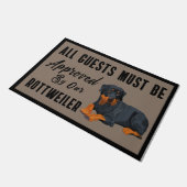 Rottweiler Doormat, alle bezoekers moeten worden g Deurmat (Schuin)