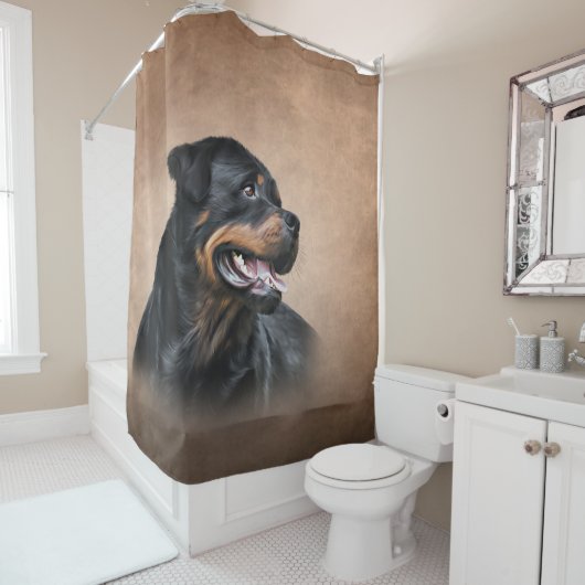Rottweiler Douchegordijn (In situ)