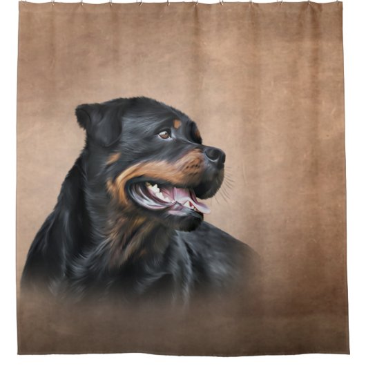 Rottweiler Douchegordijn (Voorkant)