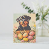 Rottweiler  Easter Briefkaart (Staand voorkant)