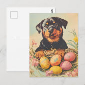 Rottweiler  Easter Briefkaart (Voorkant / Achterkant)