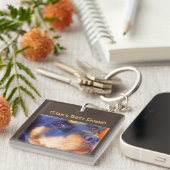 Rottweiler Editable Portret Beauful Animal Dog Sleutelhanger (Voorkant Rechts)