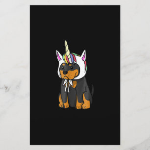 Rottweiler Eenhoorn Hond Briefpapier