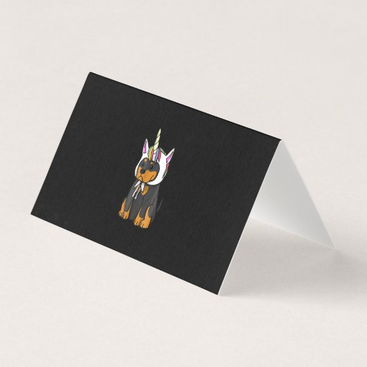 Rottweiler Eenhoorn Hond Kaart (Voorkant)