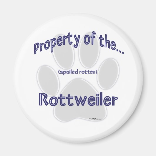 Rottweiler Eigenschap - Magneet (Voorkant)