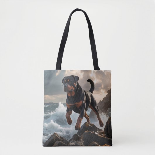 Rottweiler Elegant Canvas tas (Voorkant)