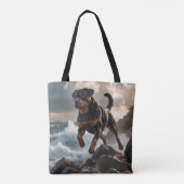 Rottweiler Elegant Canvas tas (Achterkant)