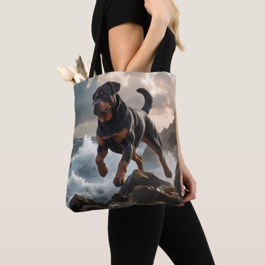 Rottweiler Elegant Canvas tas (Dichtbij)