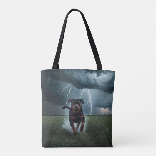 Rottweiler Elegant Canvas tas (Achterkant)
