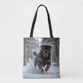 Rottweiler Elegant Canvas tas (Voorkant)