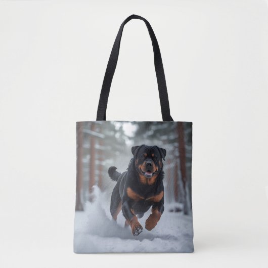 Rottweiler Elegant Canvas tas (Voorkant)