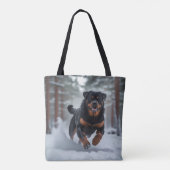 Rottweiler Elegant Canvas tas (Achterkant)