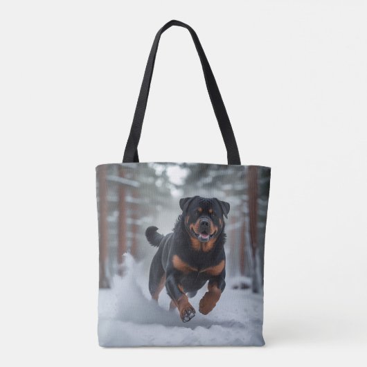Rottweiler Elegant Canvas tas (Achterkant)