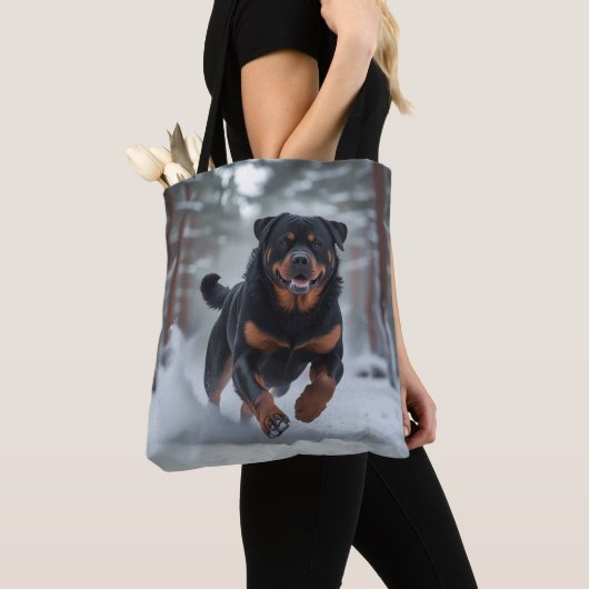 Rottweiler Elegant Canvas tas (Dichtbij)