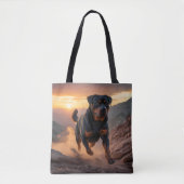 Rottweiler Elegant Canvas tas (Voorkant)